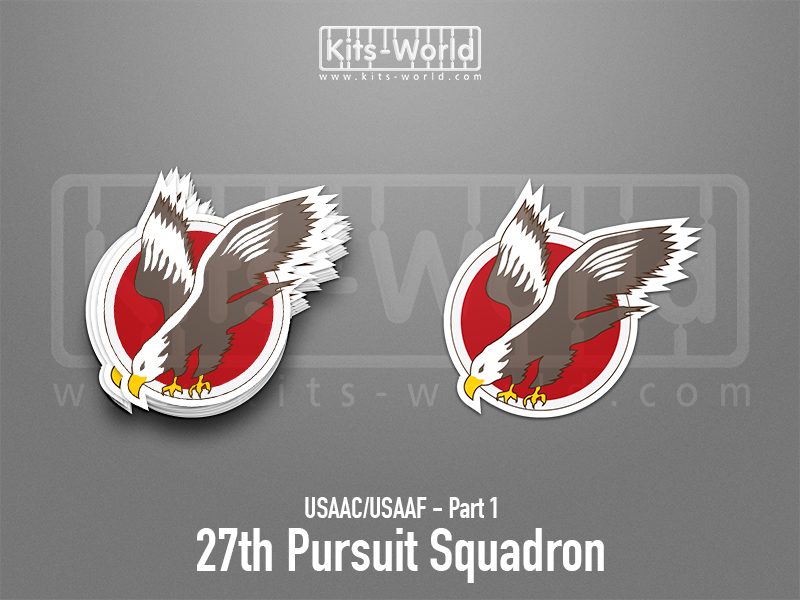 Kitsworld SAV Sticker - USAAC/USAAF - 27th Pursuit Squadron W:100mm x H:93mm 